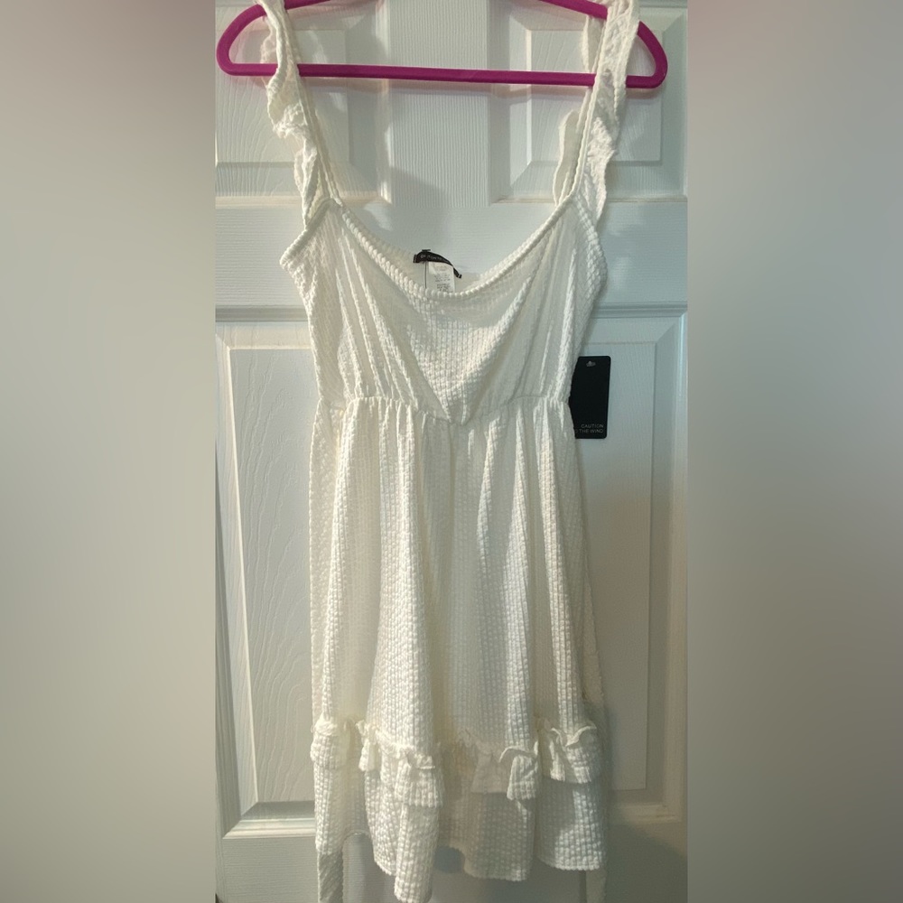 White Ribbed Dress - Picture 2 of 5